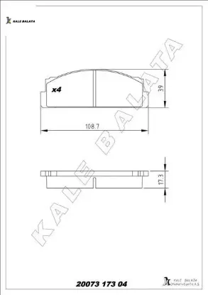 Ön balata m131 dkş-s-sl-slx-m124-serçe kale balata 4236412/ 4174992 resmi