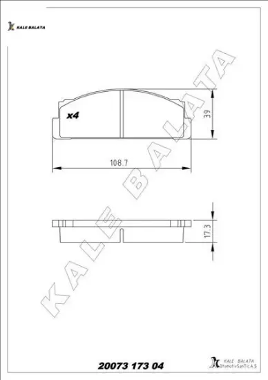 Ön balata m131 dkş-s-sl-slx-m124-serçe kale balata 4236412/ 4174992 resmi