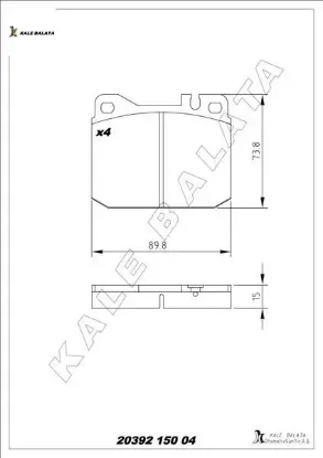 Fren balatası on w123 s123 w116 r107 kale balata a0004206320 resmi