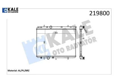 Radyatör 206-307-xsara 2.0i 16v 1 sıra alb sistem tahlıye musluklu kale radyatör 1330.53/ 1330.H6/ 1331.Cz resmi