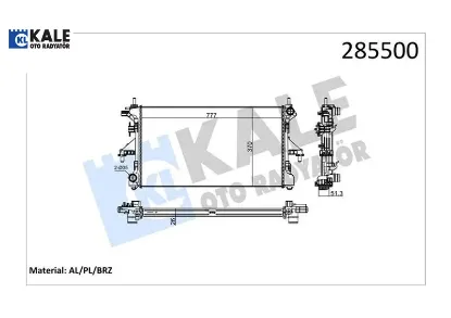 Radyatör ducato-boxer-jumper 2.2 hdi 06 klimasız mek 1 sıra alb sistem al/pl/brz kale radyatör 1349196080/ 1330.Q2/ 1340359080 resmi
