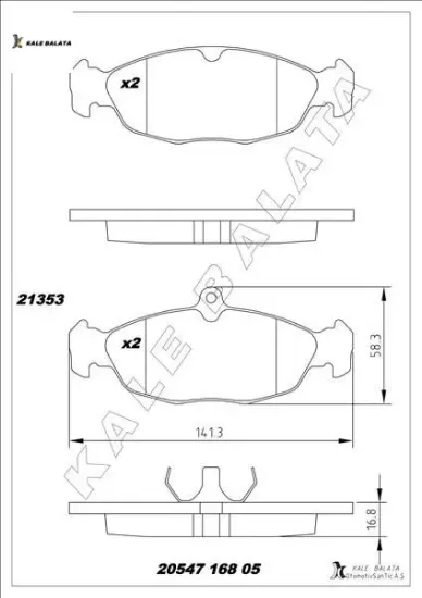 Ön balata astra f-corsa a b -vectra a-tıgra- 94-00 combo 1.4-1.6i-1.7 d 92-00 gdb1040 kale balata 1605907/ 1605881/ 1605087/ wva20547 resmi
