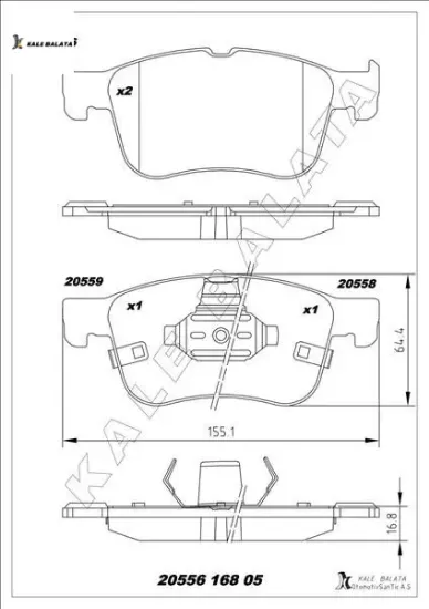 Ön balata focus ıv 2018 kuga 2019 puma 2020 kale balata jx612k021aed/  ktjx612k021aed/ 220914 resmi
