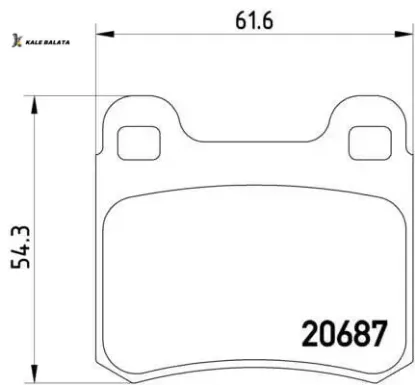 Fren balatası arka w201 83 93 kale balata a0014200120 resmi