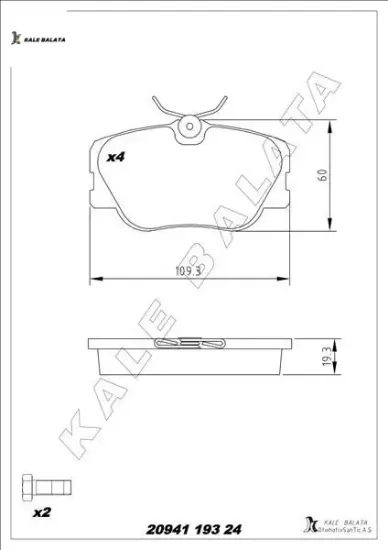 Balata ön caprı ıı.ııı-escord ıı-granada-taunus 72-87 20491 151 04 ans kd13 kale balata 1487416/ 1502370/ 1540739 resmi
