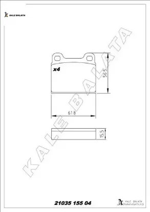 Fren balatası arka w126 c126 w116 c107 kale balata a0014200620 resmi