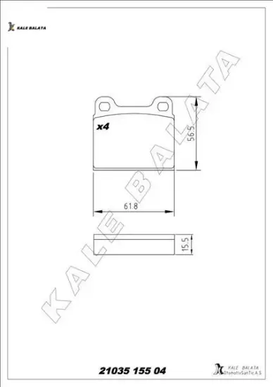 Fren balatası arka w126 c126 w116 c107 kale balata a0014200620 resmi