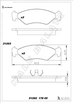 Ön balata fıesta1.0 1.3 1.4 1.8 d 95 ka 1.0 1.3 96 121 96 kale balata 96fb2k021aa/ 98fb2k021aa/ 1064762 resmi