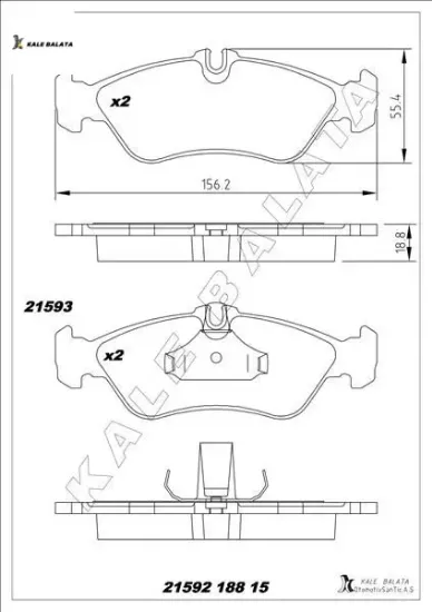 Balata arka sprınter 95 - kale balata  resmi