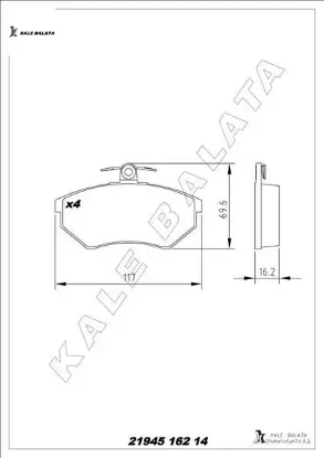 Balata ön arosa-cordoba ı.ıı-ıbıza ıı.ııı-inca-toledo ı 93-99 kale balata 8660004644/ 8671016555/ 1hm698151 resmi