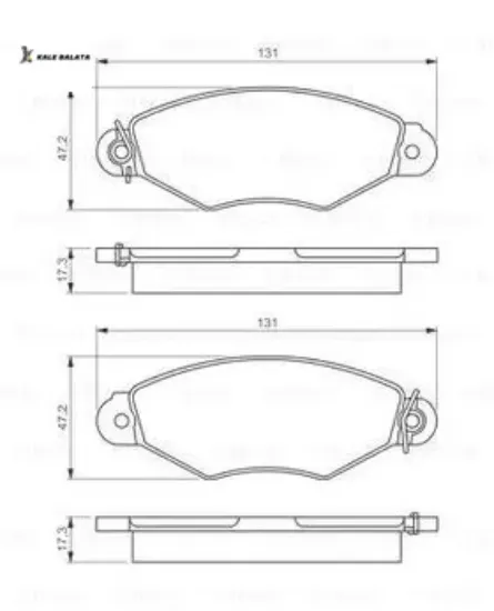 Ön fren balatası kangoo 97 clıo symbol ı 98 cıtro n xsara 97 02 306 96 01 kale balata 7701208142/ 7701205513/ 4252.05 resmi
