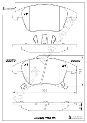 On fren balatası galaxy s-max 15 mondeo ıv 14 16 jant kale balata dg9c2k021ee/ 1917494/ 2014119 resmi