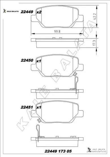 Arka balata egea 16 1.3d mtj 1.4 1.6e-torq 1.6d mtj kale balata 77367717 resmi