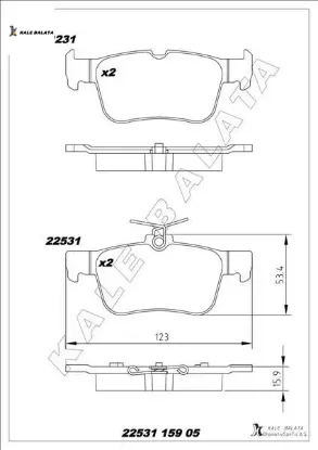 Arka fren balatası galaxy ııı 15 mondeo v 14 edge 15 19 focus ıv 17 kuga ııı 19 kale balata jx612m007aec/ ktlx612m007aeb resmi