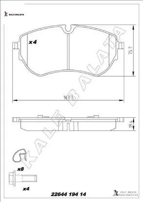 On fren balatası transıt v348 06 14 a.ceker 11- amarok 2.0tdı 10 gdb1724 kale balata 6c112k021b9a/ 1371402/ 2h0698151 resmi