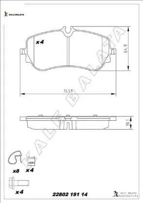 Balata arka tge panelvan / van-platform şasi 16- kale balata 65508206002/ 65508206005/ 2h6698451 resmi
