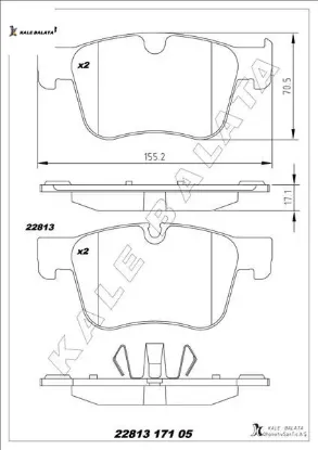 Ön fren balatası combo e 18 grandland 17 c4 13 berlıngo 18 partner 18 rıfter 18 308 13 3008 16 508 1 kale balata 1609898580/ 1636925480/ 1678168480 resmi
