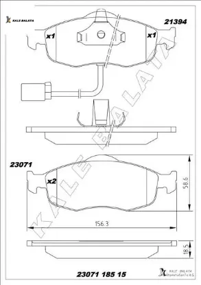 Balata ön cougar-mondeo ı.ıı-scorpıo ı.ıı 85-00 kale balata 8660004682/ 8671016624/ 93bb2k021fb resmi