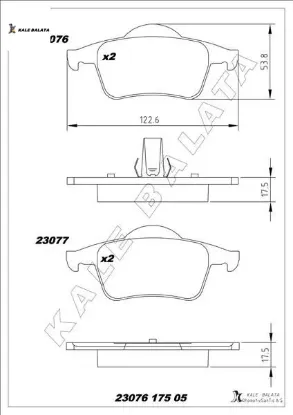 Arka balata s60 2000-2010 s80 1998-2006 v70 97-07 xc70 97-07 s70 97-00 kale balata 272399/ 274334/ 8634925/ wva23075 resmi