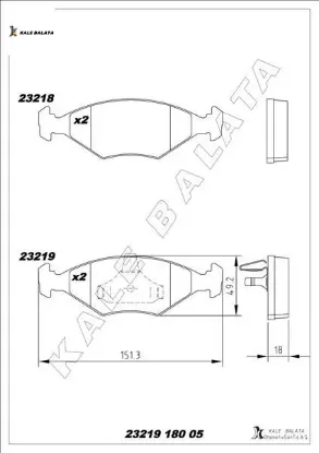 Ön balata palıo 1.6 16v-palıo weekend 1.2-1.7td-albea 1.4-1.6 16v 96 kale balata 9947917/ 7078947 resmi