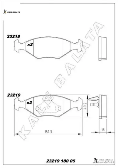 Ön balata palıo 1.6 16v-palıo weekend 1.2-1.7td-albea 1.4-1.6 16v 96 kale balata 9947917/ 7078947 resmi