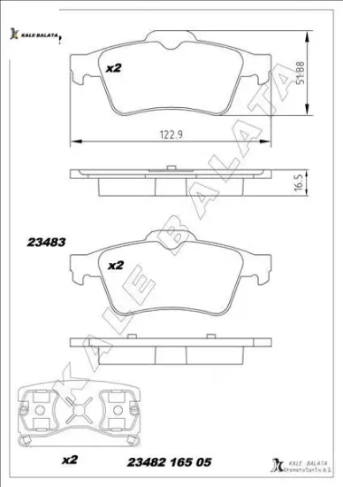 Arka balata lgn ıı 01 mgn ıı-latıtude-vectra c 03 focus ıı 05 connec 06 cmax06 prımera 02 gdb1469 kale balata 7701206609/ 1605196/ 2t142m008a1a resmi