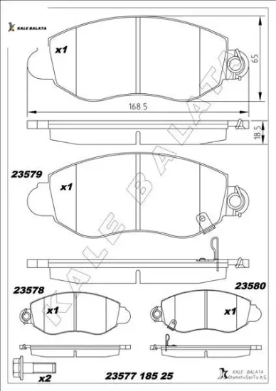 On fren balatası transıt v184 01 06 a.ceker kale balata 4077636/ yc152k021ac/ wva23577 resmi