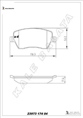 Fren balatası on clıo ııı-ıv modus 04 express 21 zoe 12 kangoo ıı 08 captur 13 duster 10 logan 04 do kale balata 410608481r/ 7701208422/ 41020ax625 resmi
