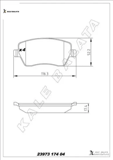 Fren balatası on clıo ııı-ıv modus 04 express 21 zoe 12 kangoo ıı 08 captur 13 duster 10 logan 04 do kale balata 410608481r/ 7701208422/ 41020ax625 resmi