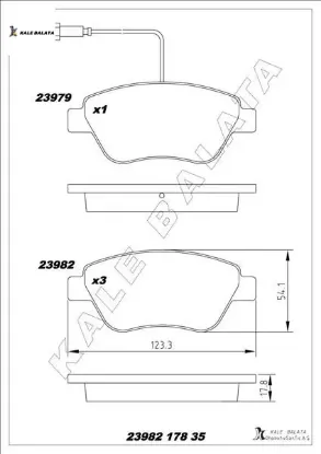 Ön balata nemo 1.3 hdi 75 09 bıpper 1.3 hdi 75 10 bıpper tepee 1.3 hdi 10 fıorıno 1.4 1.3d 09 çift f kale balata 4254.C8/ 77365651/ 77364874 resmi
