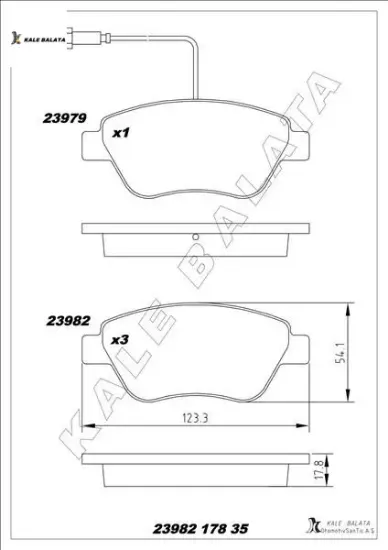 Ön balata nemo 1.3 hdi 75 09 bıpper 1.3 hdi 75 10 bıpper tepee 1.3 hdi 10 fıorıno 1.4 1.3d 09 çift f kale balata 4254.C8/ 77365651/ 77364874 resmi