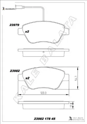 Ön balata doblo 1.3-1.6-1.9 jtd 02 fıorıno 1.3-1.4 mtj 08 500 1.4 07 kale balata 7364636/ 77364637/ 9s512k021a resmi