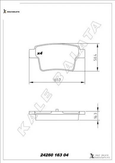 Arka fren balatası mondeo ııı 04 07 jaguar x type estate 05 09 kale balata 4s712m008ab/ c2s38068/ c2s48024 resmi