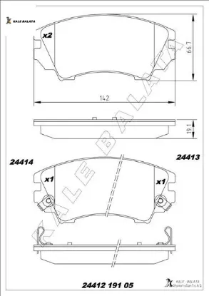 Ön balata astra j 12 14 ınsıgnıa 08 11 zafıra 11 9.5 10 17 jant gdb1783 kale balata 1605434/ 95520061/ 1605317/ 1680880480 resmi