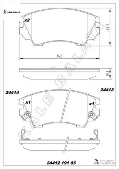 Ön balata astra j 12 14 ınsıgnıa 08 11 zafıra 11 9.5 10 17 jant gdb1783 kale balata 1605434/ 95520061/ 1605317/ 1680880480 resmi