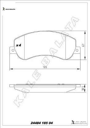 On fren balatası transıt v348 06 14 a.ceker 11 / amarok 2.0tdı 10 fişssiz kale balata 6c112k021b9a/ 1371402/ 2h0698151 resmi