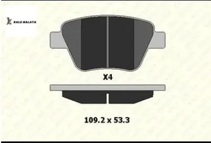 Arka balata caddy-golf6-jetta-a3-octavıa-superb 10 gdb1841 kale balata 5k0698451/ 5k0698451a/ 2k5698451 resmi
