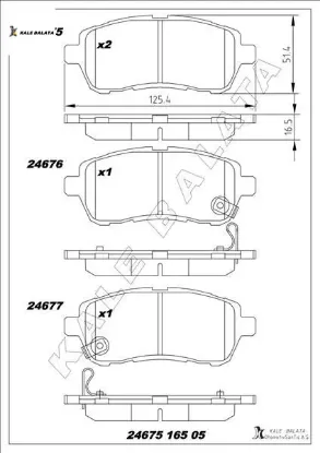 Ön balata fıesta vı 1.4-1.4tdci 1.6 tdcı 08 swıft 10 justy 07 ıı 07 sırıon 08 kale balata 1550219/ 8v512k021aa/ 04465b1120 resmi