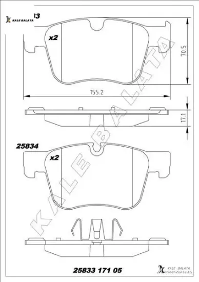 Ön fren balatası combo e 18 grandland 17 c4 13 berlıngo 18 partner 18 rıfter 18 308 13 3008 16 508 1 kale balata 1609898580/ 1636925480/ 1678168480 resmi