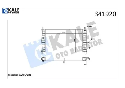 Motor su radyatoru fıesta ıv 96 02 121 ııı 1.0 / 1.3 klımasız kale radyatör xs6h8005da/ 96fb8005ac/ 1001855 resmi