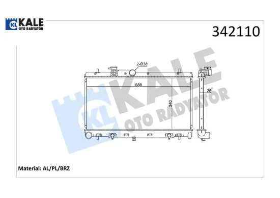 Radyatör legacy ıv-outback al-pl-brz kale radyatör 45111ag000/ 45111ag001/ 45111ag010 resmi