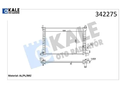 Motor su radyator ac fıesta 1.3 cvh 96 01 kale radyatör 96fb8005cc/  resmi