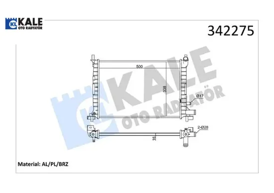 Motor su radyator ac fıesta 1.3 cvh 96 01 kale radyatör 96fb8005cc/  resmi
