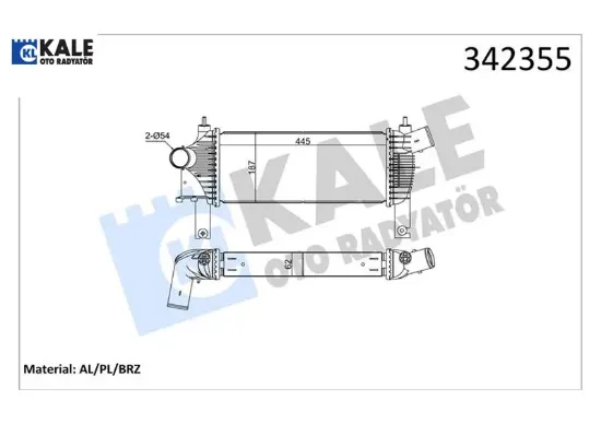 Turbo radyatörü ıntercooler  navara-pathfınder al-pl-brz kale radyatör 14461eb360 resmi
