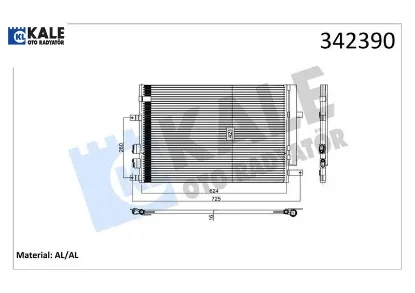 Klima kondenseri 159-brera-spıder al-al kale radyatör 50507287/ 60694767 resmi