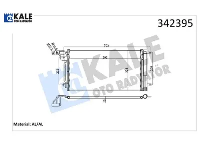 Klima kondenseri polo-a1-a1 sportback-ıbıza v-toledo ıv al-al kale radyatör 6r0820411d/ 6r0820411/ 6r0820411h resmi