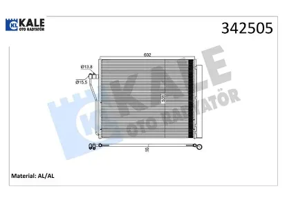 Klıma radyatoru s63 n63 e70 e71 f15 f16 g05 g06 kale radyatör 64509239944 resmi