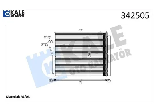 Klıma radyatoru s63 n63 e70 e71 f15 f16 g05 g06 kale radyatör 64509239944 resmi