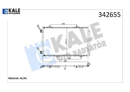 Klima kondenseri 301-c-elysee 1.2 vti-1.6 vti-1.6 hdi 11/12 587x367x16 kale radyatör 9674994280 resmi