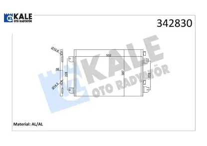 Klima kondenseri mgn 99 scenıc 01-03 logan 07 1.5dcı-1.4 16v-1.6 16v-1.9dcı-2.0 16v al-al kale radyatör 8200182361 resmi